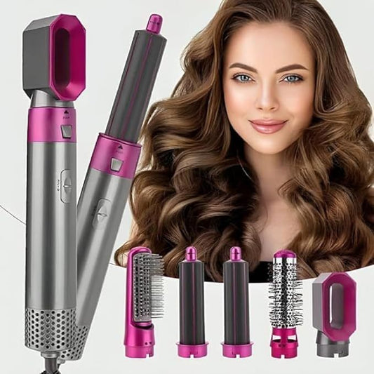 5-in-1 Hair Styler – Curl, Wave, Straighten &amp; Volumize with One Tool!